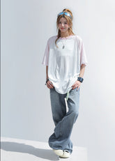 Striped Raglan Sleeve Sun Protection Top