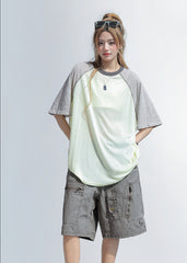 Striped Raglan Sleeve Sun Protection Top