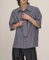 Striped Short Sleeve Casual Shirt Academy Style