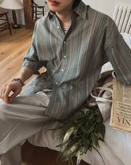 Striped Short Sleeve Casual Shirt