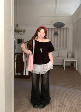 Style Loose Flare Jeans Pants