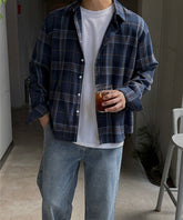 Style Plaid Long Sleeve Casual Shirt