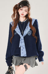 Style Plaid Loose Sweater