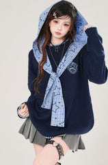 Style Plaid Loose Sweater