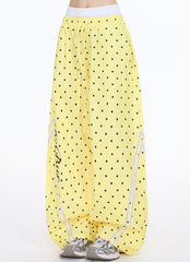 Style Striped Polka Dot Wide Leg Pants