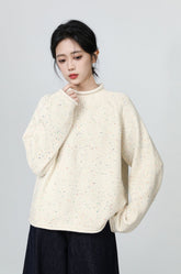 Stylish Loose Fit Sweater With High Collar