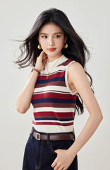 Stylish Striped Knit Tank Top