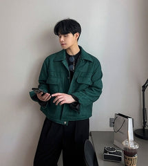 Suede Short Jacket Trendy Workwear Coat