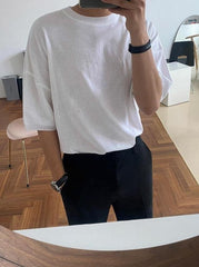 Summer Knit Relaxed Fit Crewneck Tee