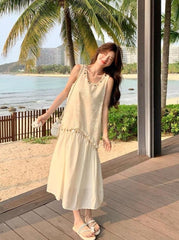 Summer Sequin Embroidered Vintage Dress