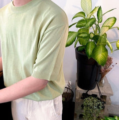 Summer Short Sleeve Knitted T-Shirt