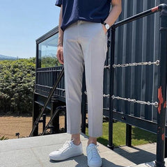 Summer Slim Fit Tailored Trousers