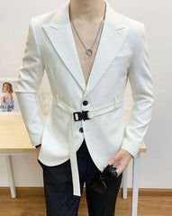 Black Belted Suit Jacket