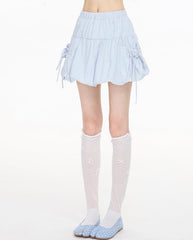 Sweet Campus Pocket Bubble Skirt