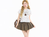 Sweet Floral Fitted Short Sleeve Top