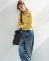 Sweet Heart Embroidered Slim Fit Top