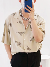 Beige Leopard Printed Shirt