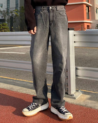 Trendy Black Wideleg Jeans