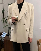 Trendy Casual Blazer Relaxed Fit Street Style