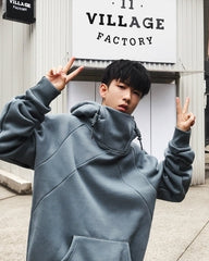 Trendy Fleece Lined Hooded Pullover Sweatshirt