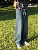 Trendy Loose Fit Denim Trousers