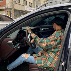 Trendy Plaid Long Sleeve Shirt