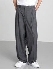 Trendy Relaxed Fit Wide Leg Trousers