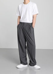 Trendy Relaxed Fit Wide Leg Trousers