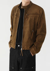 Trendy Short Jacket With Stand Collar
