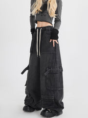 Trendy Streetwear Loose Fit Cargo Jeans