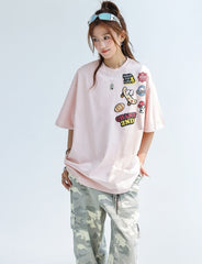 Unique Print Cooling Sun Protection Short Sleeve Top