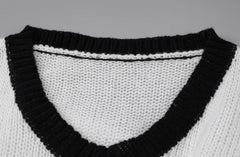 White See-Through Knitted Sweater