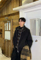 Vintage Style Layered Collar Down Jacket