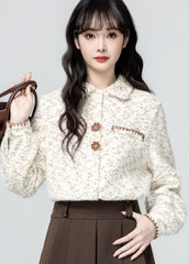 Vintage Brushed Long Sleeve Collared Shirt Top