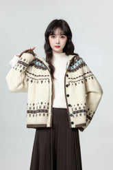 Retro Hooded Knit Sweater