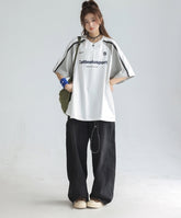 Vintage Raglan Sleeve Colorblock Letter Tee