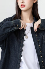 Vintage Deep Blue Denim Jacket