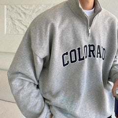 Vintage Embroidered Lettering Sweatshirt
