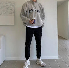 Vintage Embroidered Lettering Sweatshirt