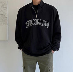 Vintage Embroidered Lettering Sweatshirt