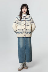 Vintage Fair Isle Knit Cardigan Sweater