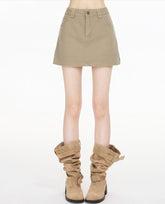 Vintage High Waist Denim Mini Skirt