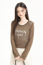 Vintage Knit Sweater Casual Backless Top