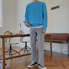 Vintage Knit Sweater Casual Loose Fit