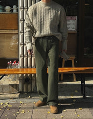 Vintage Korean Style Chunky Turtleneck Knit Sweater