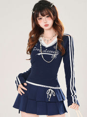 Vintage Lace V Neck Slim Fit Top