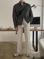 Vintage Linen Workwear Jacket Shirt