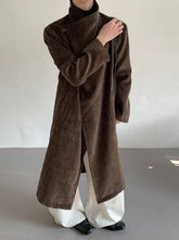 Vintage Oversized Long Winter Overcoat Warm Retro Trench Coat