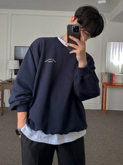Vintage Print Loose Sweatshirt