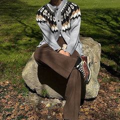 Vintage Relaxed Fit Casual Trousers